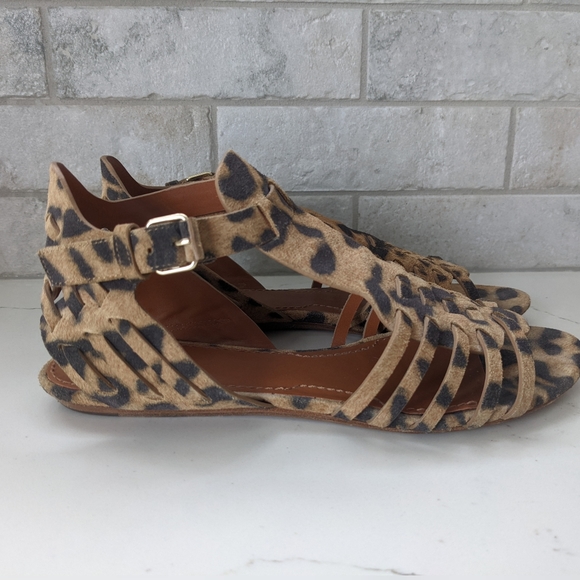 GIVENCHY leopard suede gladiator sandals - Picture 8 of 11